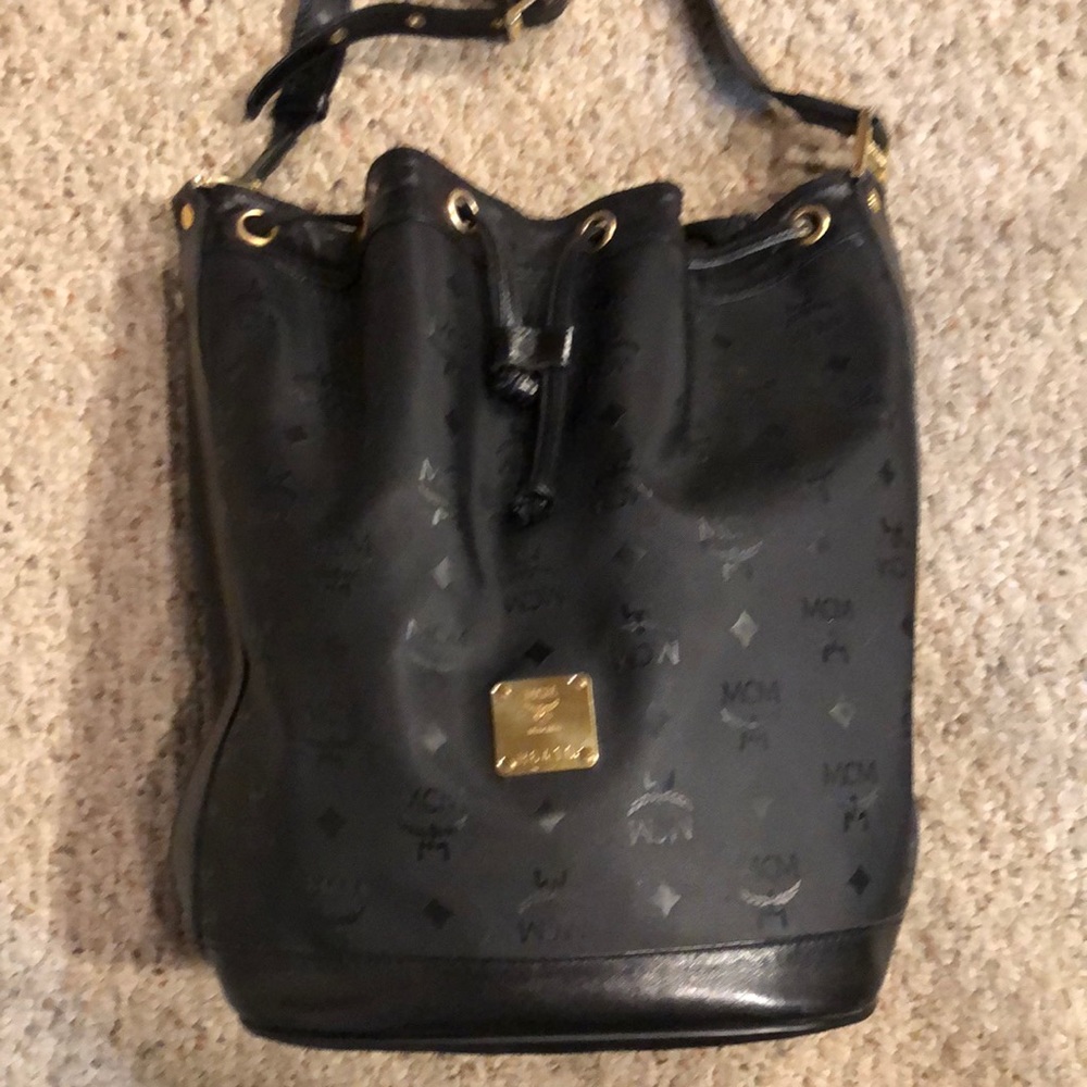 MCM Visetos Drawstring Bag